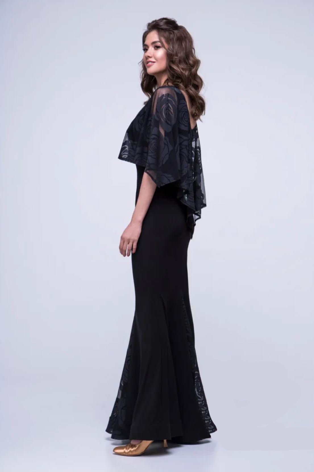 Ladies' black ballroom dress