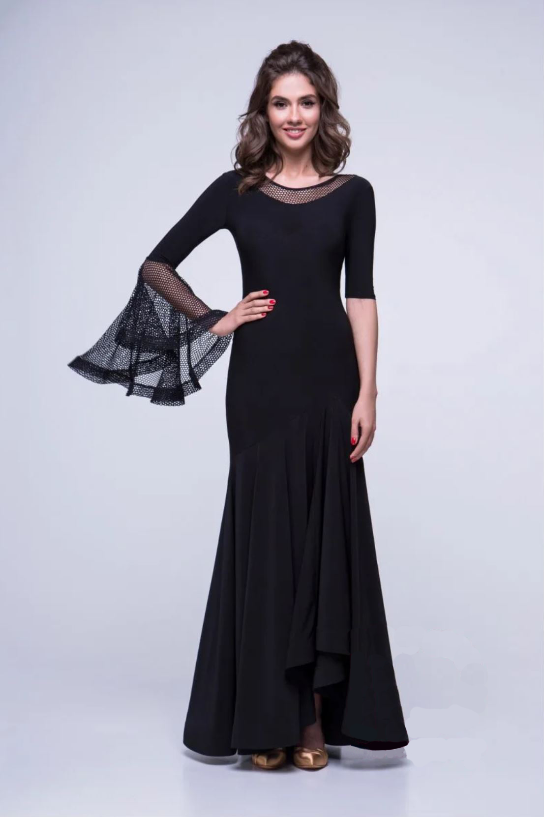 Black ballroom dress for ladies