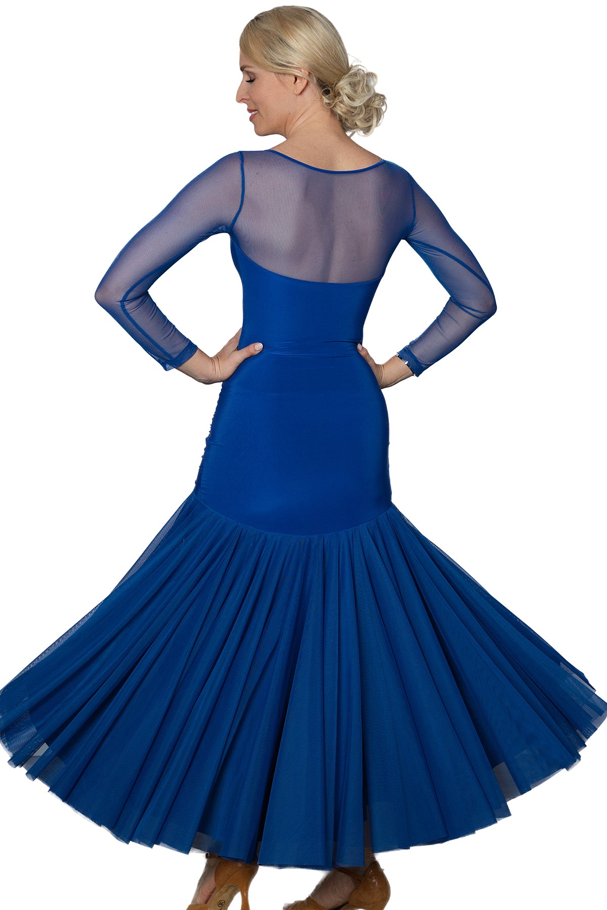 Women's full mesh skirt on ballroom dress