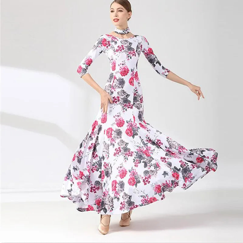 Floral Ballroom Dress PRA 954