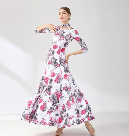 Floral Ballroom Dress PRA 954