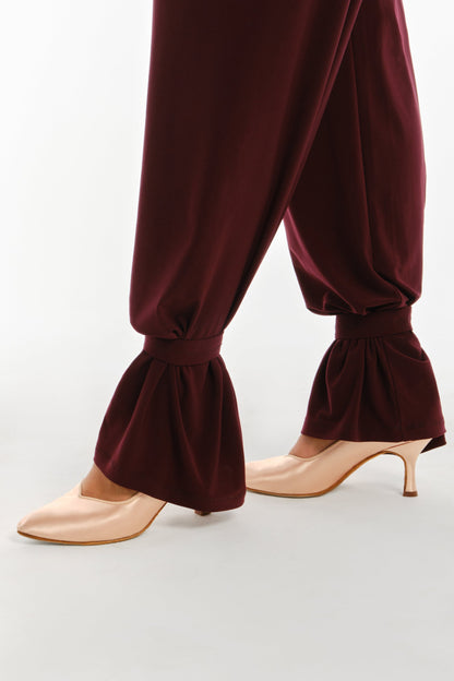 Danza Mulberry Color Trousers Mason with Ankle Tie Pra 1263