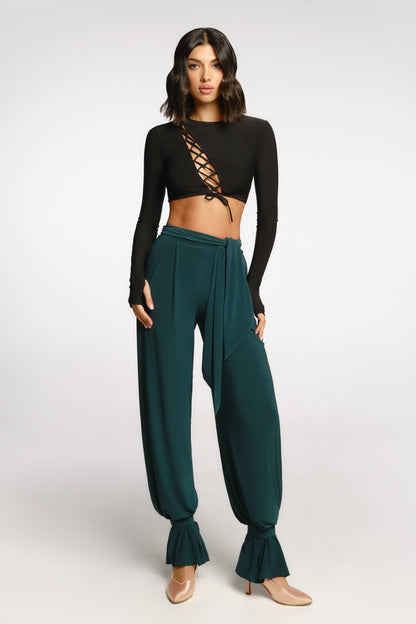 Danza Trousers Mason in Emerald Pra 1268