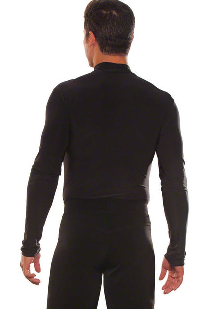 Black ballroom bodysuit for men