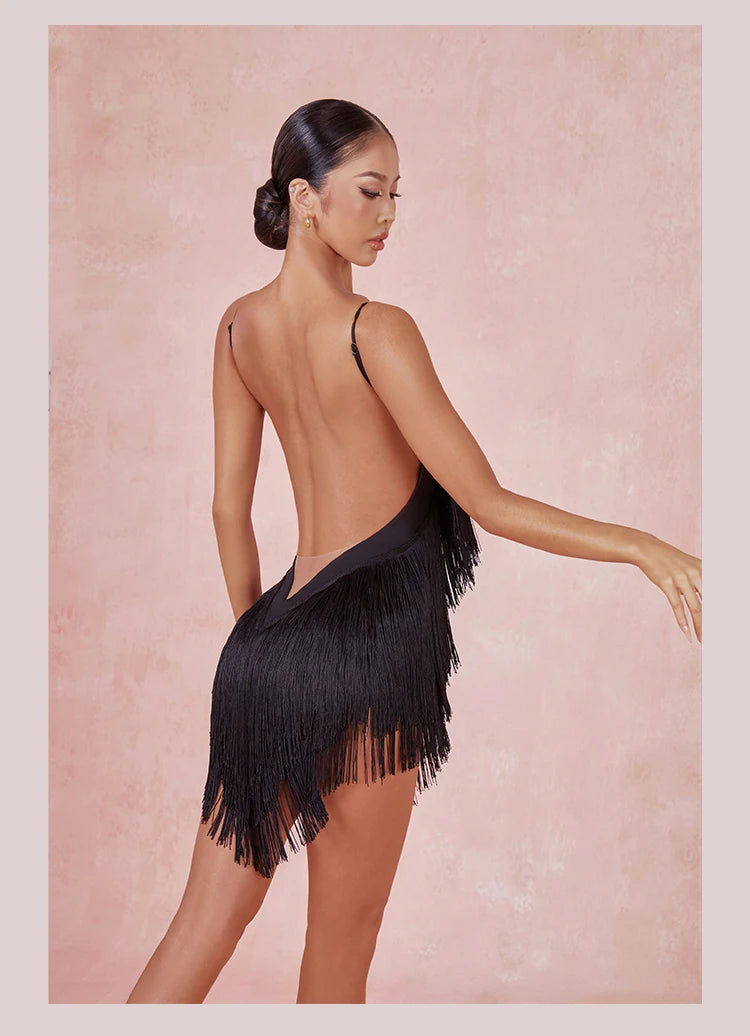 ZYM #10177 Oasis Fringe Latin Practice Dress Pra 1149