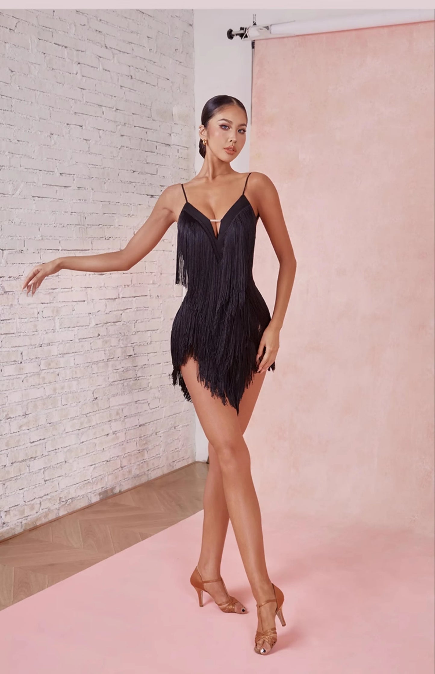 ZYM #10177 Oasis Fringe Latin Practice Dress Pra 1149