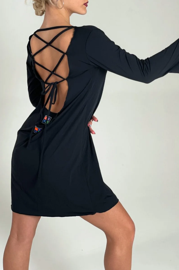 Latin Dance Dress Model Dress Nastya/Black Pra 1285