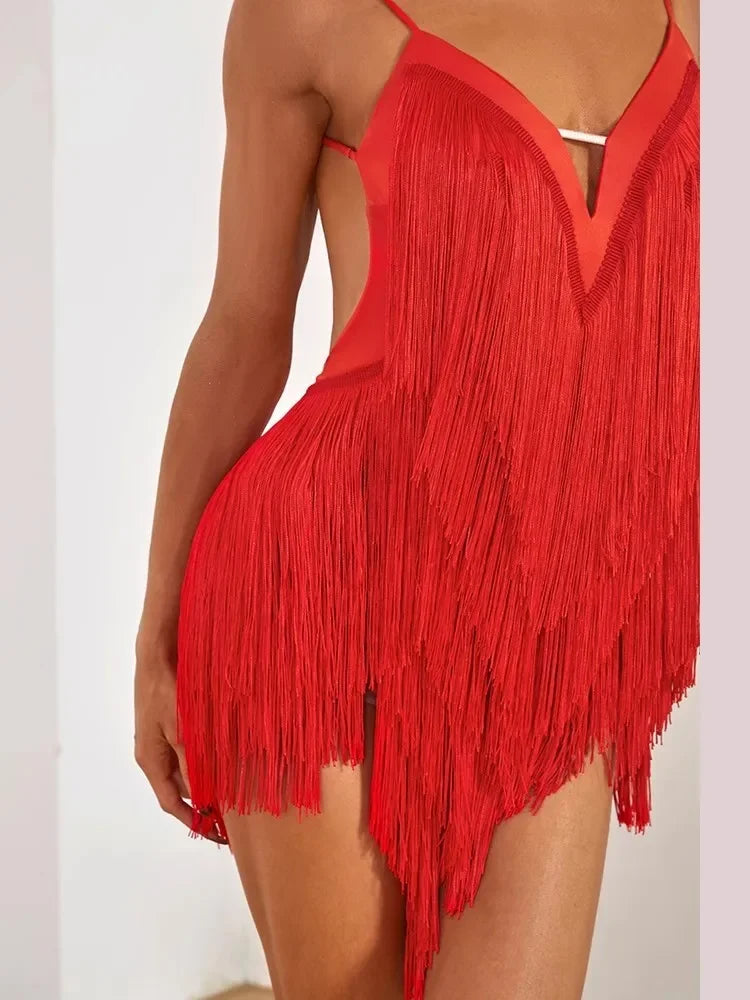 ZYM Professional Latin Fringe Dress in Multiple Colors 2420 Pra 1296