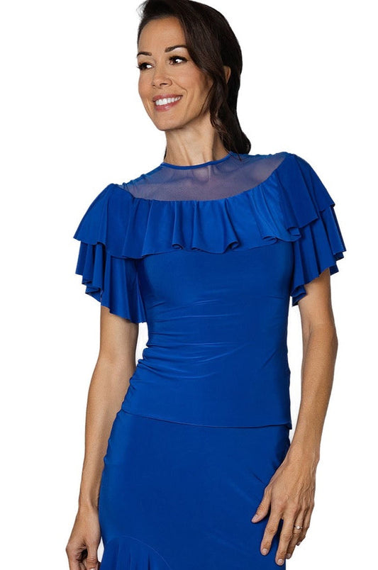 Blue ballroom dance top