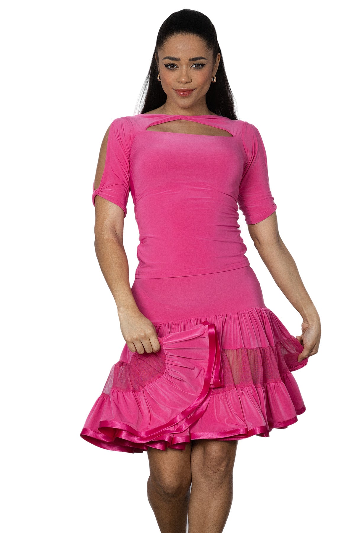 Ladies' pink dancing skirt