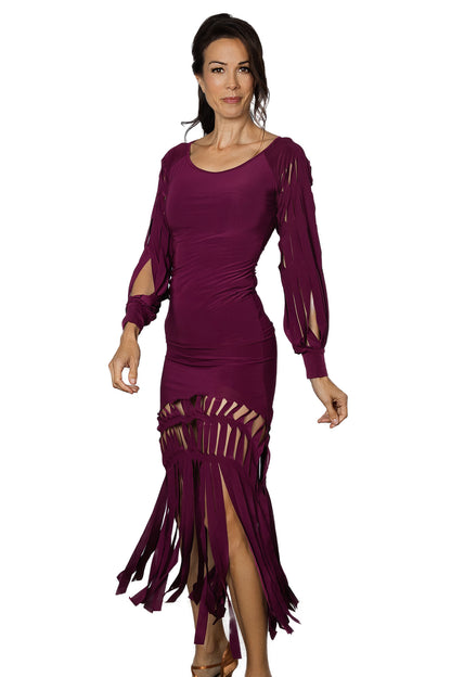 Women's wine colored dancing skirt