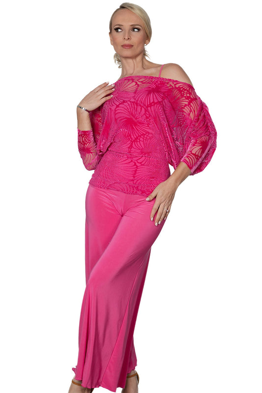 Ladies' pink wide leg dance pants