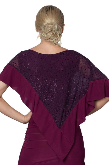 Wine dance capelet for ladies' ballroom