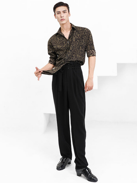 Men's High Waist Dance Pants