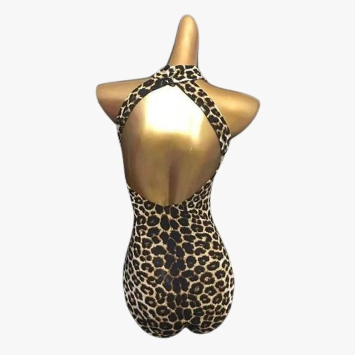 Sleeveless Leopard Print Bodysuit