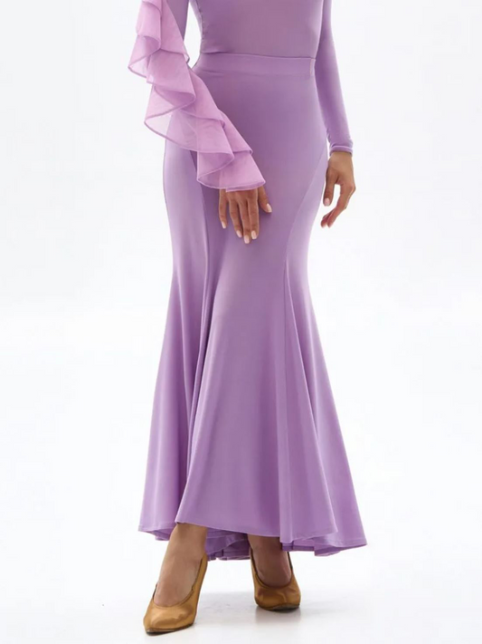 Light purple ballroom dance skirt