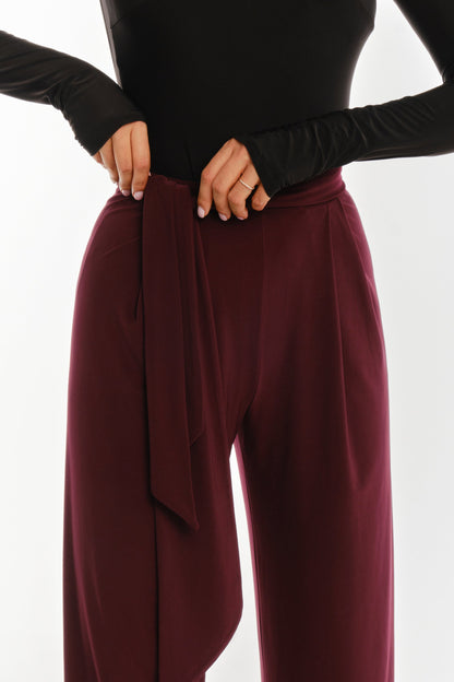 Danza Mulberry Color Trousers Mason with Ankle Tie Pra 1263