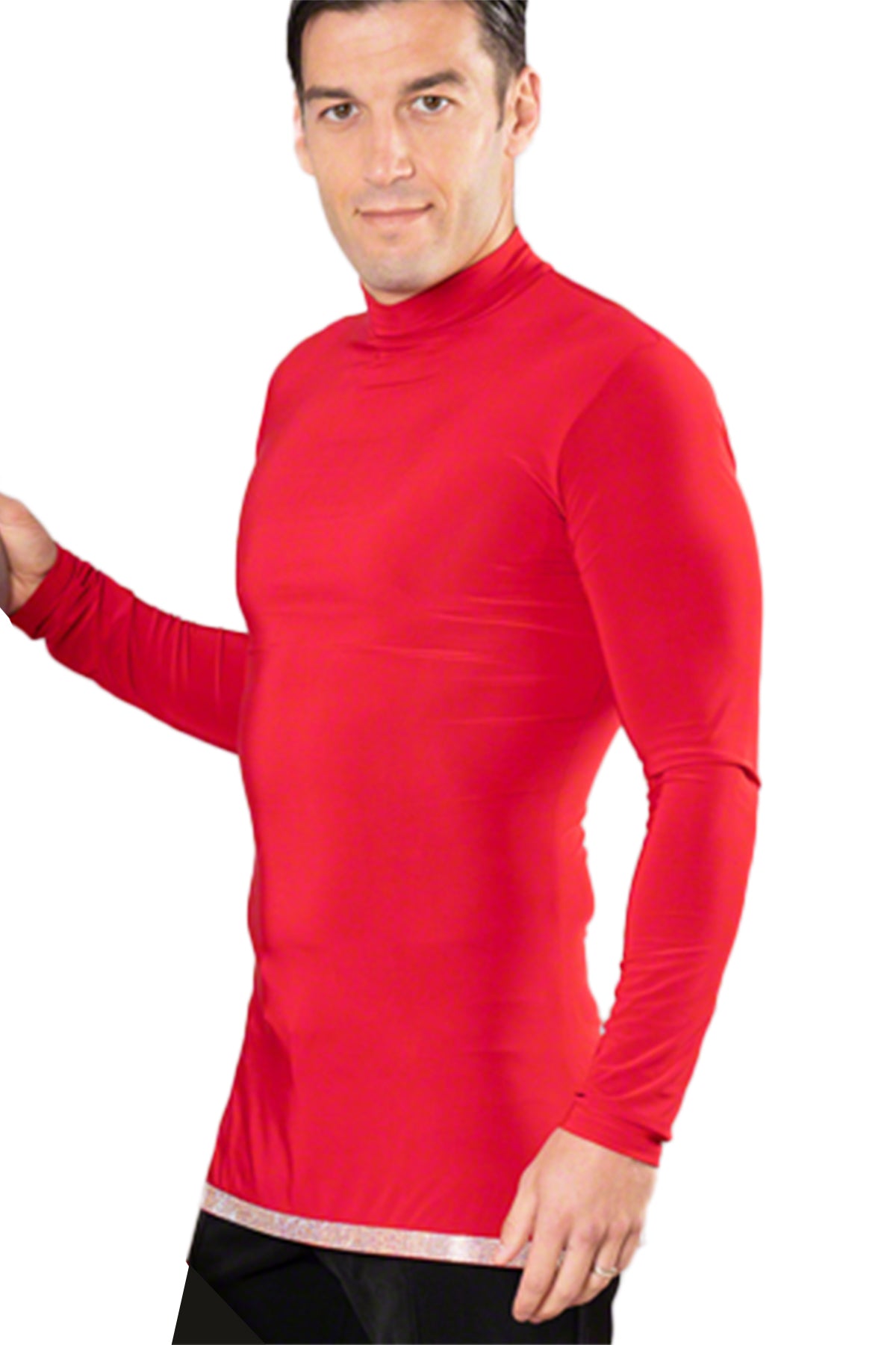 Ballroom dance tunic for men with long sleeves