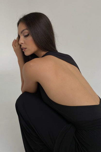 Danza Roxanne Sleeveless Bodysuit with Open Back Pra 1230