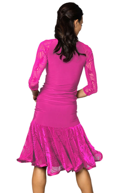 Pink Latin dance skirt for women