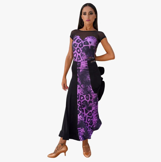 Supadance Long Leopard Print Ballroom Skirt 