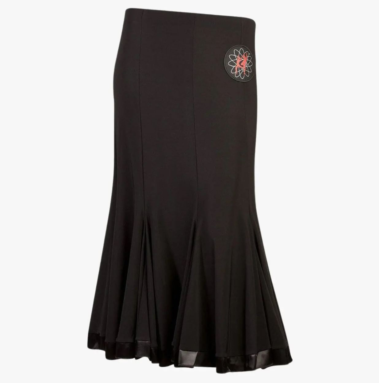 Ballroom Practice Skirt with Satin Trim