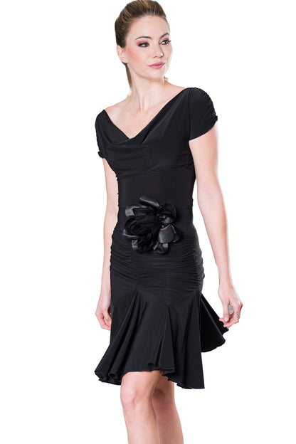 Black Latin or ballroom ladies' dance top