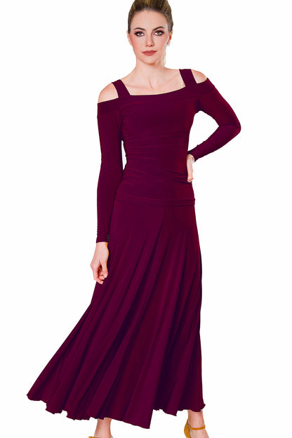 Wine ballroom dance top