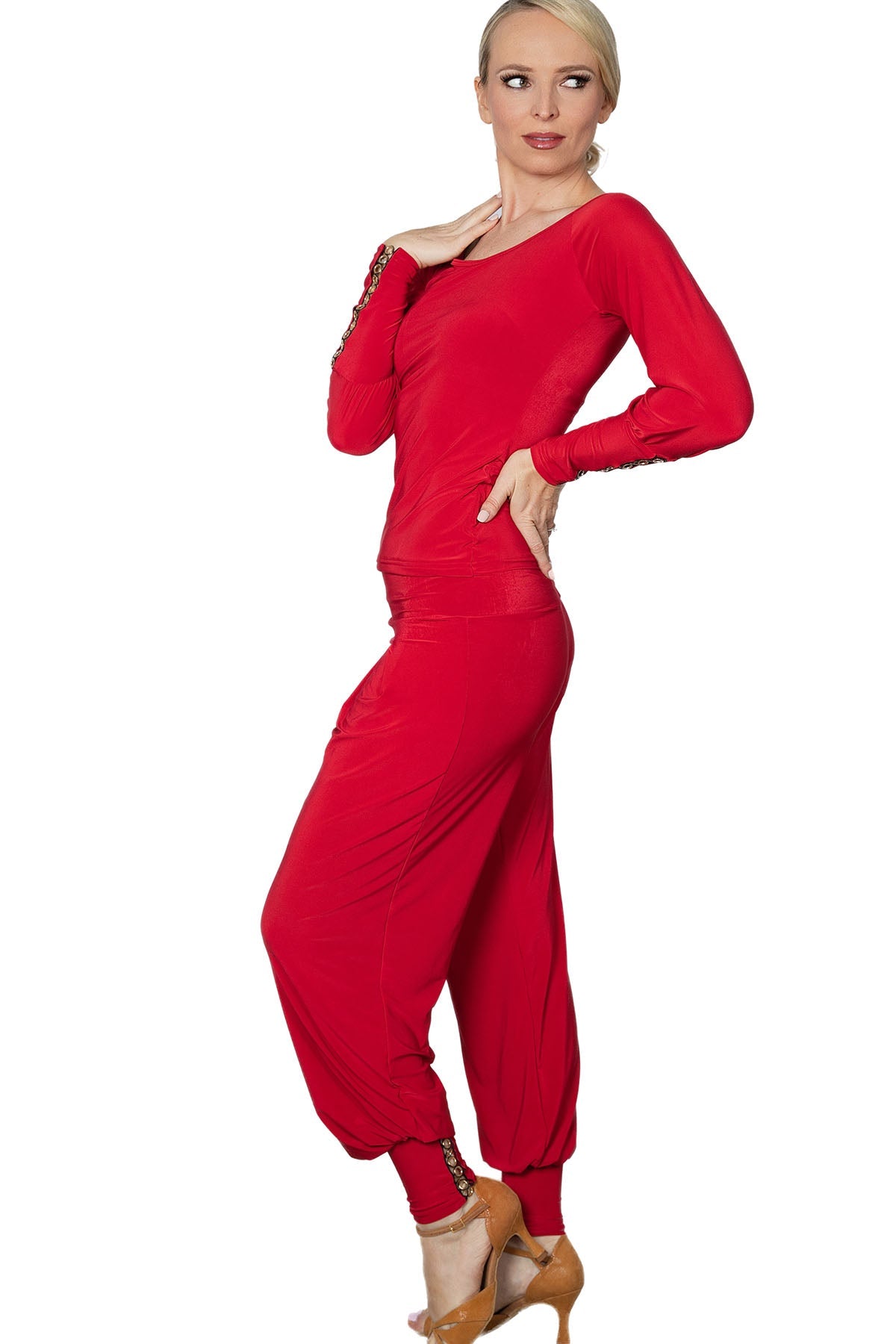 Red dancing pants for women