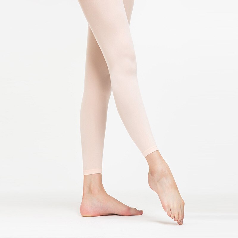 Footless Ballet Dance Tights Pink Side Angle